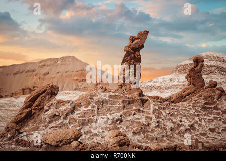 Salz Skulpturen ist wunderschön geologische Formation der Moon Valley Stockfoto