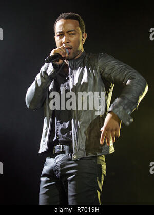 John Legend führt in Konzert im Seminole Hard Rock Hotel und Kasino in Hollywood, Florida am 9. Juli 2009. Stockfoto
