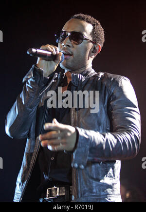 John Legend führt in Konzert im Seminole Hard Rock Hotel und Kasino in Hollywood, Florida am 9. Juli 2009. Stockfoto