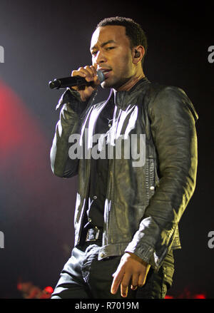 John Legend führt in Konzert im Seminole Hard Rock Hotel und Kasino in Hollywood, Florida am 9. Juli 2009. Stockfoto