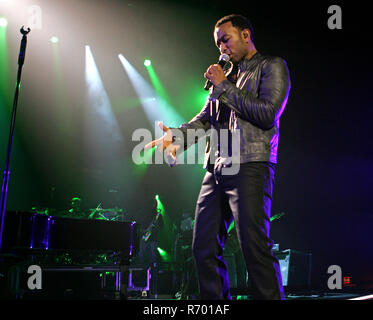 John Legend führt in Konzert im Seminole Hard Rock Hotel und Kasino in Hollywood, Florida am 9. Juli 2009. Stockfoto