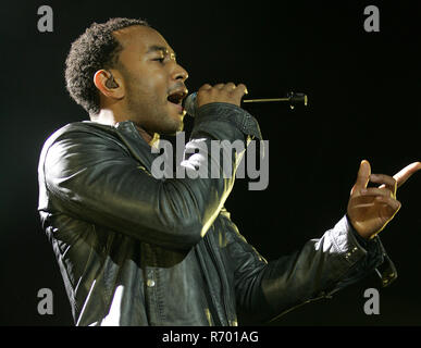 John Legend führt in Konzert im Seminole Hard Rock Hotel und Kasino in Hollywood, Florida am 9. Juli 2009. Stockfoto