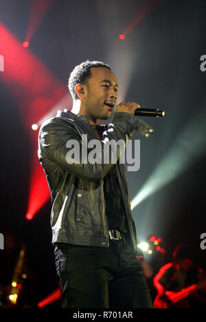 John Legend führt in Konzert im Seminole Hard Rock Hotel und Kasino in Hollywood, Florida am 9. Juli 2009. Stockfoto