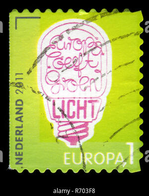 Briefmarke aus den Niederlanden in der geschäftigen Green Series in 2011 Stockfoto