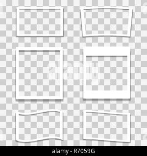 Satz von verschiedenen Bilderrahmen Stockfoto
