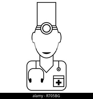 Arzt Medical Line Symbol Stockfoto