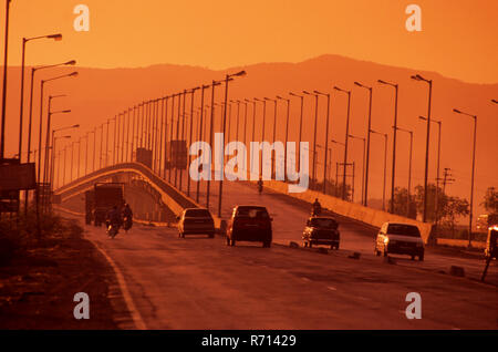 Navi Mumbai vashi Flyover, Bombay, Maharashtra, Indien Stockfoto