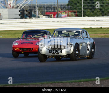 Daniel Lee, Jonathan Edwards, Austin Healey 3000, 484 UXK, David Tomlin, Lotus Elan, 410 YKE, internationale Trophäe für klassische GT Autos, Pre 66, Silber Stockfoto