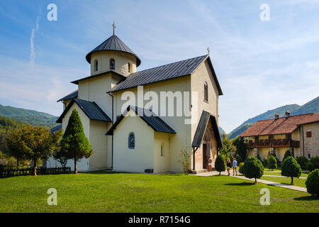 Kirche der Himmelfahrt der Jungfrau Maria, Kloster Moraca, nahe Kolasin, Montenegro Stockfoto