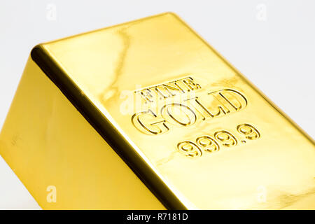 1 kg, 1000 g Goldbarren, 999,9 reines Gold Stockfoto