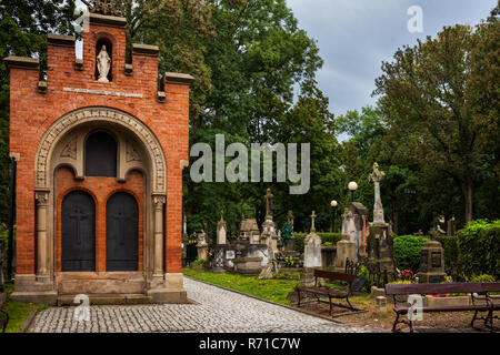 Friedhof Rakowicki (Polnisch: Cmentarz Rakowicki) in Krakau, Polen Stockfoto