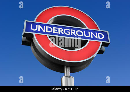 London Underground Zeichen Stockfoto