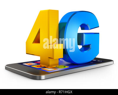 4G und Smartphone Stockfoto