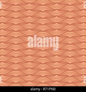 Abstrakten 3D wave pattern Kupfer Farbe Hintergrund. Hinter den filigranen Linien. Vector Illustration Stock Vektor