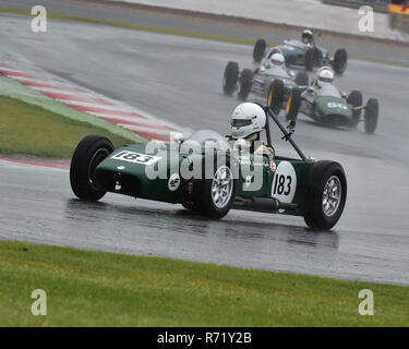 Jonathan Fyda, U2 Mk3, Peter Arundell Trophäe, historische Formel Junior, Silverstone Classic 2015, 2015, Buckinghamshire, Rennen, klassische Ca Stockfoto