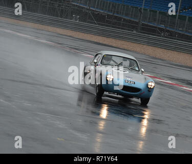 Christopher Clegg, Charles Clegg, Austin Healey Sebring Sprite, S221, RAC Tourist Trophy, historische Autos, Pre-63GT, Silverstone Classic 2015, Chris Mc Stockfoto