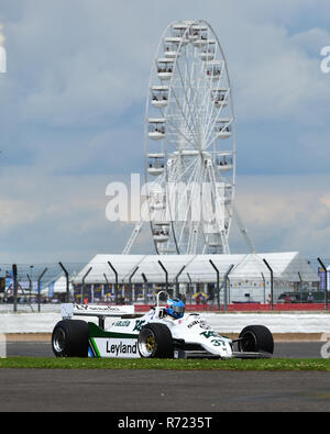 Christophe D'Ansembourg, Williams FW 07C, FIA, Meister der historischen Formel 1, Silverstone Classic 2016, 60er Jahre Autos, Chris McEvoy, Cjm - Fotografie, Klassi Stockfoto