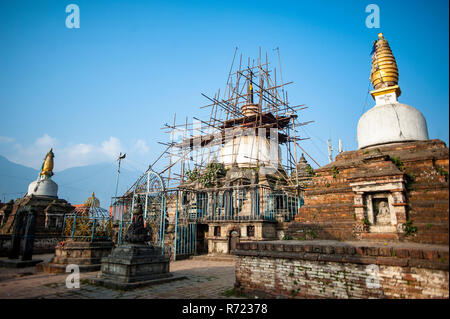 Renovierung Chilancho Stupa Stockfoto