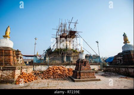 Renovierung Chilancho Stupa Stockfoto