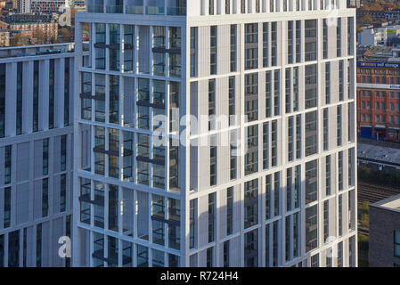 Apartment Gebäude Battersea Park, SW London, Großbritannien Stockfoto