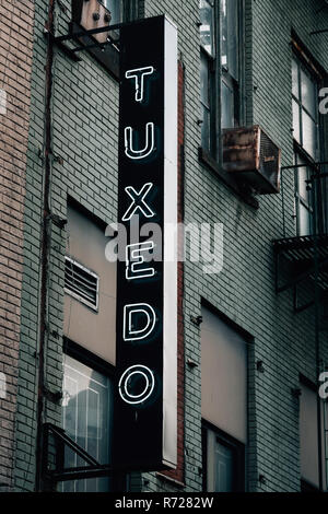 Smoking Sign on Doyers Straße in Chinatown, Manhattan, New York City Stockfoto
