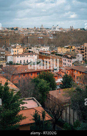 Blick auf Rom vom Gianicolo-hügel Terrasse, in Rom, Italien Stockfoto
