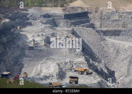 Shotton Oberfläche Mine ist ein Tagebau Coal Mine von Banken Gruppe in der Nähe der A 1 Betrieben in Stannington in Northumberland. Stockfoto