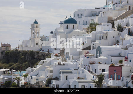 Imerovigli mit Anastasi Kirche, Santorini, Griechenland Stockfoto