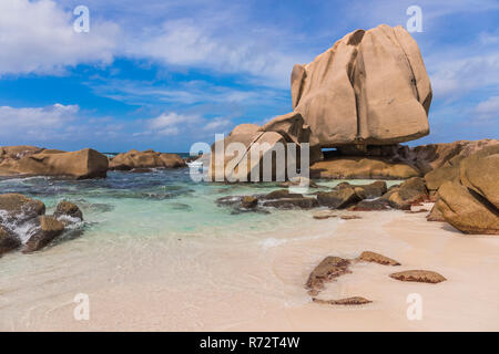 Strand Anse Marron, La Digue, Seychellen Stockfoto