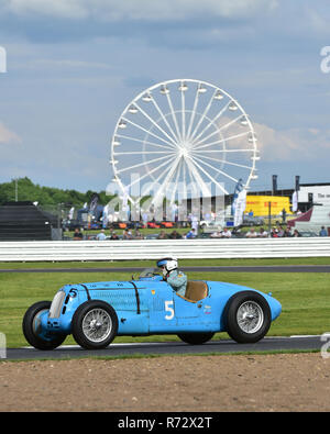 Richard Pilkington, Talbot T26 SS, Maserati Trophy für HGPCA, vor '66 Grand Prix Autos, Silverstone Classic 2016, 60er Jahre Autos, Chris McEvoy, Cjm - photograp Stockfoto