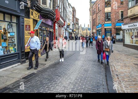 Die antike Stadt Zentrum der Stadt Durham in der Grafschaft Durham im Nordosten Englands Stockfoto