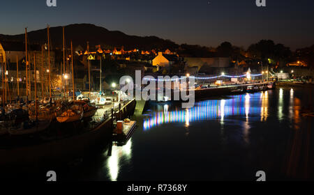 Fluss Conwy Conwy und Kai, North Wales. Bild im November 2018 getroffen. Stockfoto