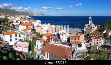 Candelaria, Teneriffa - Panorama mit Blick auf die Basilika Stockfoto