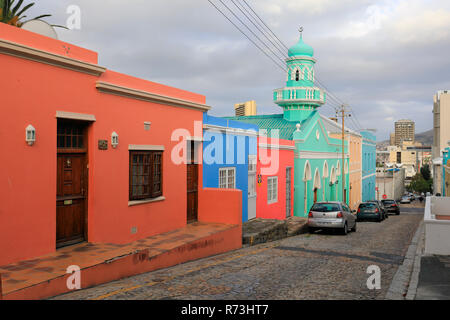 Farbige Häuser, Bo-Kaap, Cape Town, Western Cape, Südafrika, Afrika Stockfoto