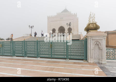 Rabat Mausoleum von König Mohammed V, Marokko Stockfoto