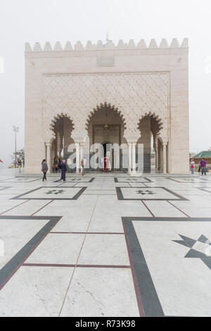 Rabat Mausoleum von König Mohammed V, Marokko Stockfoto