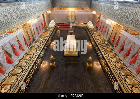 Rabat Mausoleum von König Mohammed V, Marokko Stockfoto