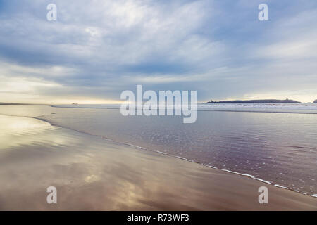 Schöne Atmosphäre am frühen Abend an Tagharte Beach in der Nähe von Essaouira, Marokko Stockfoto