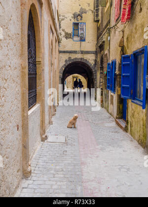 Fragmente aus den Gassen der Medina in Essaouira, Marokko Stockfoto