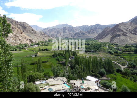 Blick von der buddhistischen Kloster in Phyang, Ladakh Stockfoto