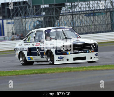 David Tomlin, Ford Escort RS 1800, historische Tourenwagen Challenge, 1966-1990, Silverstone Classic 2016, 60er Jahre Autos, Chris McEvoy, Cjm - Fotografie, Cl Stockfoto