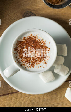 Gesund selbstgemachte Milch und Kakao mit Marshmallows Babyccino Stockfoto