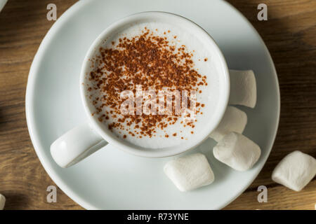 Gesund selbstgemachte Milch und Kakao mit Marshmallows Babyccino Stockfoto