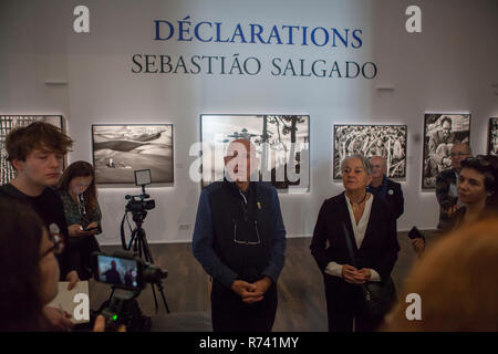 Das Museum präsentiert man vergeblich sucht", eine Fotoausstellung von Sebastião Salgado, bis 31/06/2019. 30 große Formate, die Menschenrechte zu feiern. Stockfoto