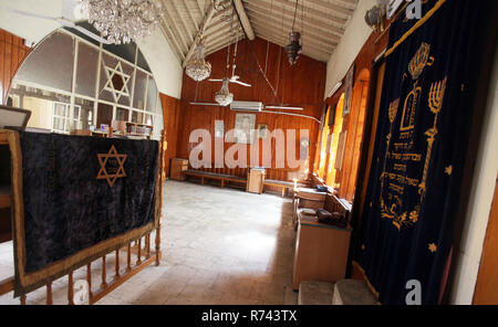 Antakya Synagoge innen in Hatay (Antakya), Türkei. Es serviert eine kleine Gemeinschaft von etwa 60 Juden. Stockfoto