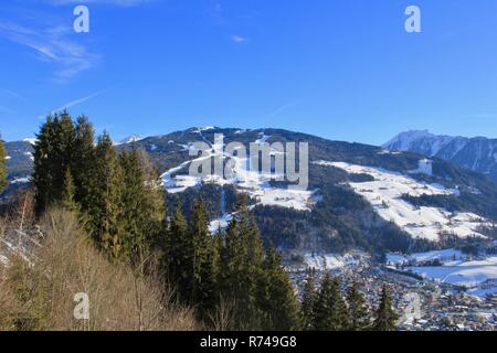 Blick auf die Planai, Österreich Stockfoto
