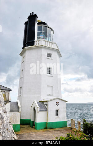 St Anthony Head Lighthouse, nr Falmouth, Cornwall, Großbritannien Stockfoto