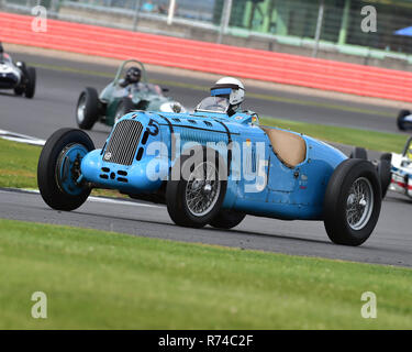 Richard Pilkington, Talbot T26 SS, Maserati Trophy für HGPCA, vor '66 Grand Prix Autos, Silverstone Classic 2016, 60er Jahre Autos, Chris McEvoy, Cjm - photograp Stockfoto