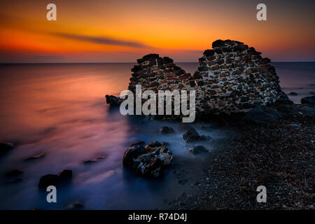 Schönen Sonnenuntergang Seaview Stockfoto