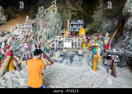 Prinzessin Phra Nang Höhle, Railay Beach, Thailand Stockfoto